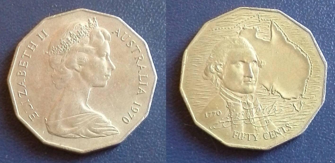Australian-50c-Captain-Cook---Golden-Colour-Reverse?